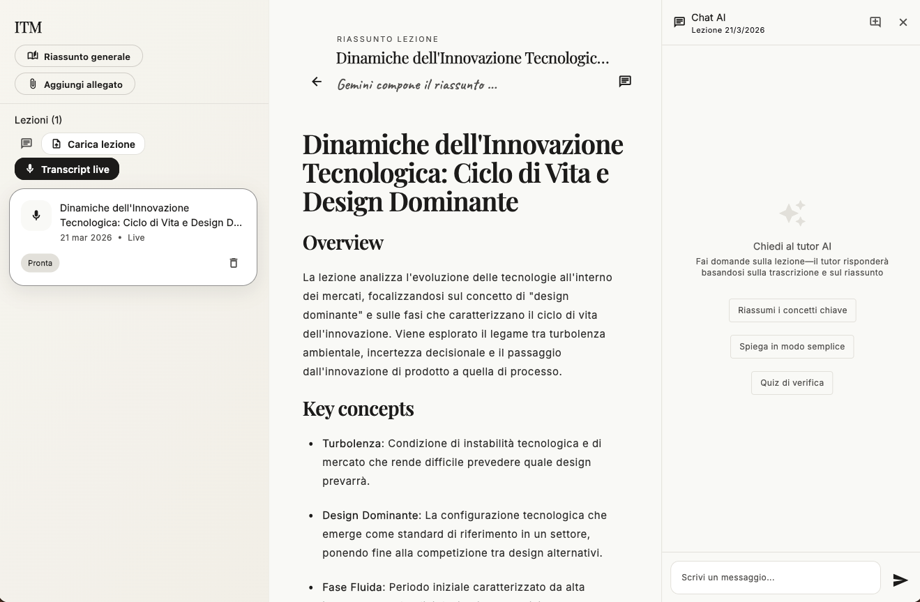 Lectio — panoramica app